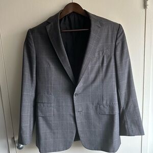 Ralph Lauren Purple Label Grey Windowpane Blazer